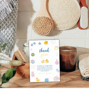 Splish Splash Gummigumma Bad Baby Shower   Tack Kort