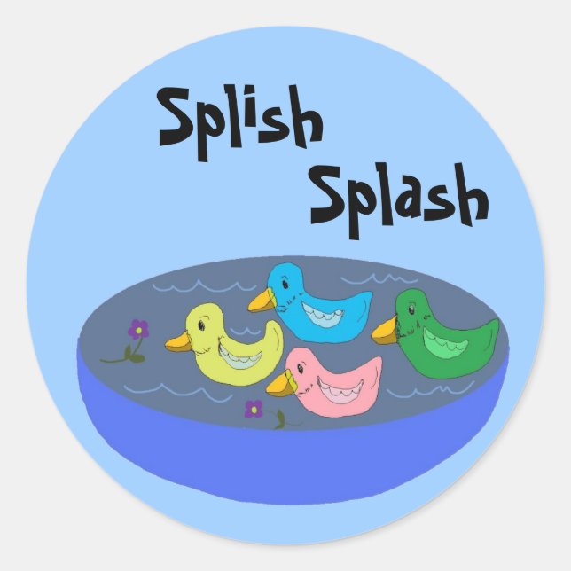 Splish Splash - klistermärken (Framsida)