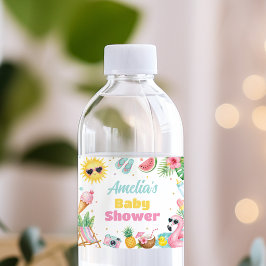 Splish Splash Pool Baby Shower Vattenflasketikett Vattenflaskor Etikett