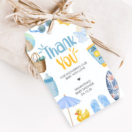 Splish Splash Sommar Babyshower Presentkort Presentetikett