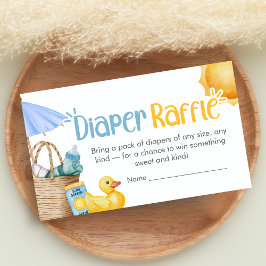Splish Splash Summer Baby Shower Diaper Raffle Tilläggskort