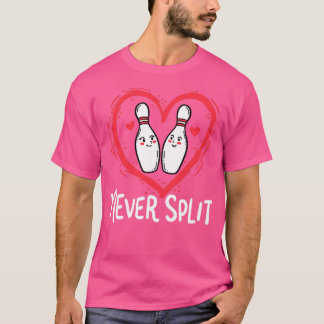 Split Bowling Stift Sport Valentines day T Shirt