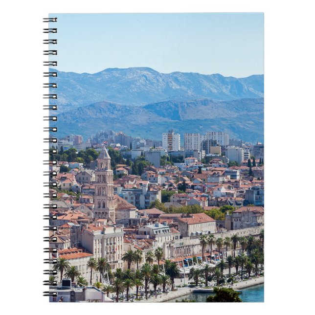 Split city Sefront Aerial view, Dalmatia, Kroatien Anteckningsbok (Framsidan)