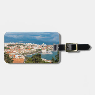 Split city Sefront Aerial view, Dalmatia, Kroatien Bagagebricka