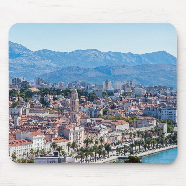 Split city Sefront Aerial view, Dalmatia, Kroatien Musmatta (Framsidan)