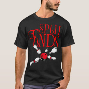 Split Ends roligt bowlingteam namn Scoop T Shirt