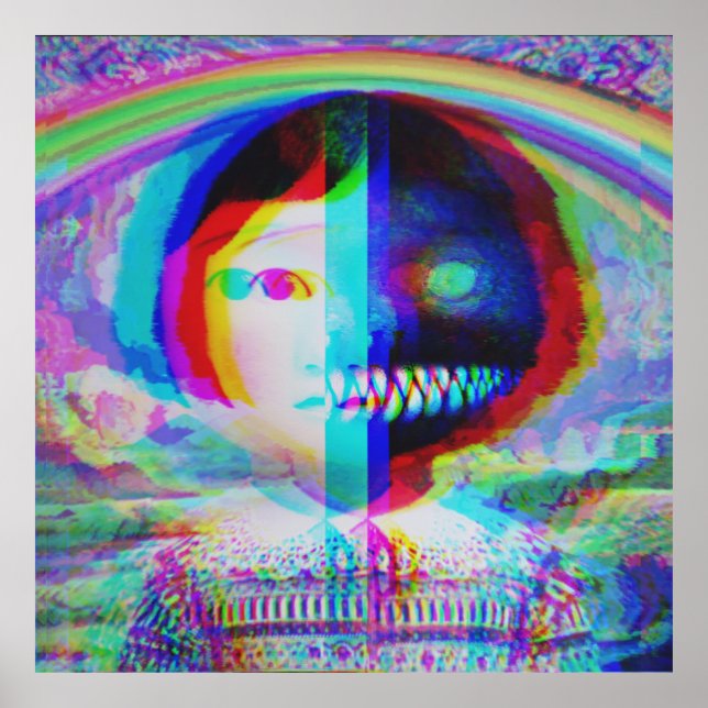 Split Face Nightmare Poster (Framsidan)