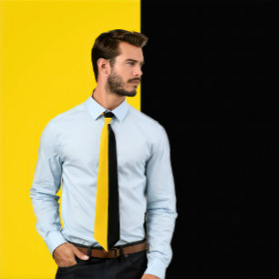 Split Färg Black & Guld Necktie Slips