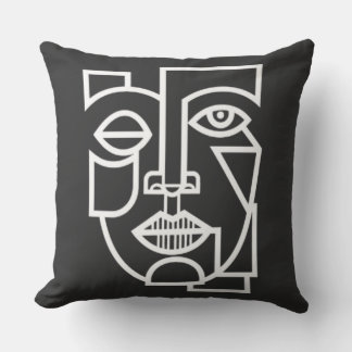 Split Gaze Monochrome Line Art of Fragmented Perce Kudde