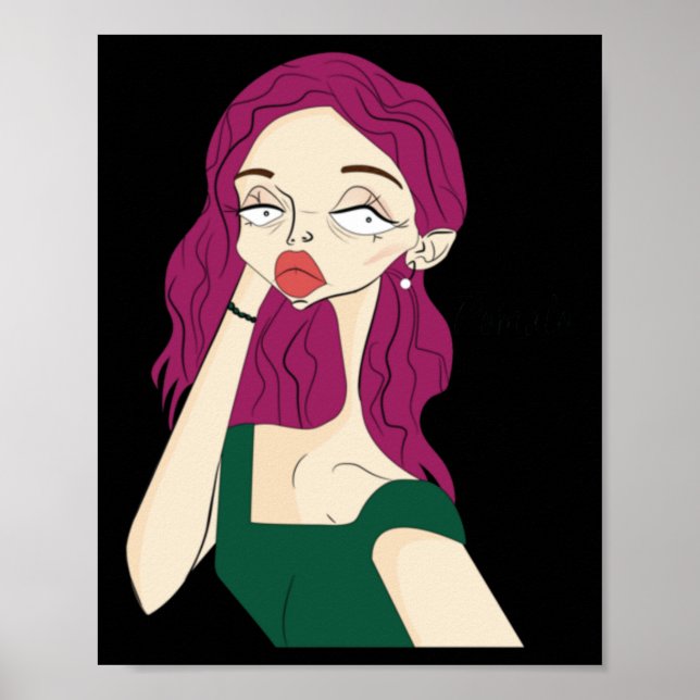 Split Girl Sticker Poster (Framsidan)