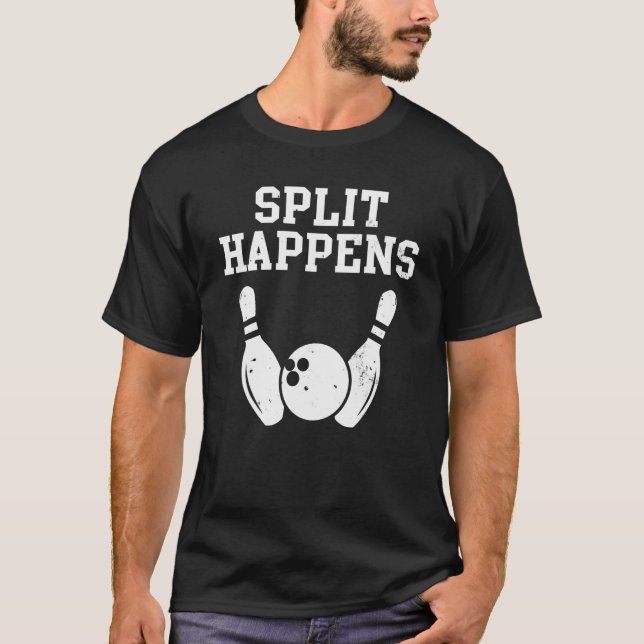 Split Happens Bowling T Shirt (Framsida)