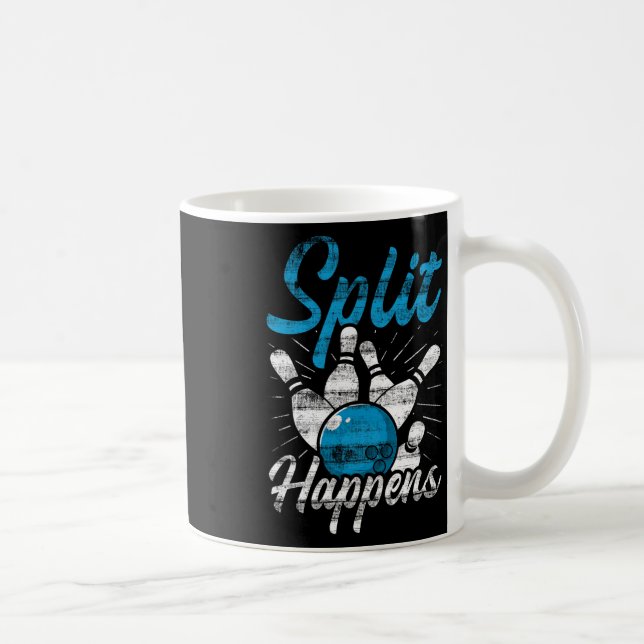 Split Happens Funny Bowling Kaffemugg (Höger)