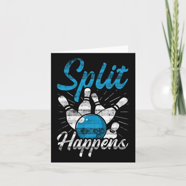 Split Happens Funny Bowling Kort (Framsida)