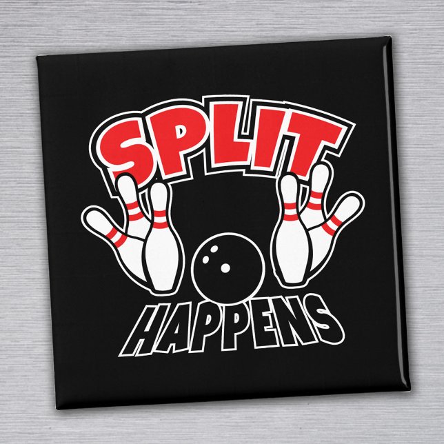 Split Happens Funny Bowling Magnet (Skapare uppladdad)