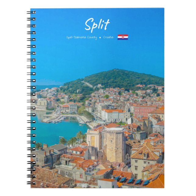 Split, Kroatien - Kuststad Anteckningsbok (Framsidan)