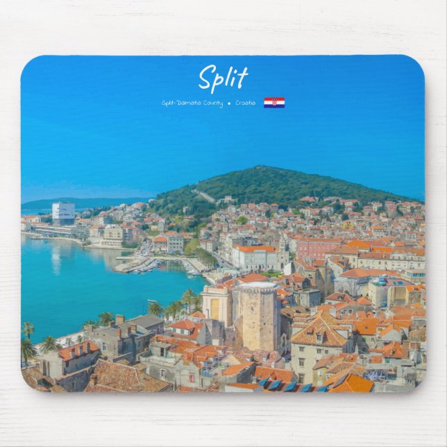 Split, Kroatien - Kuststad Musmatta (Framsidan)