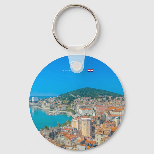 Split, Kroatien - Kuststad Nyckelring (Framsida)