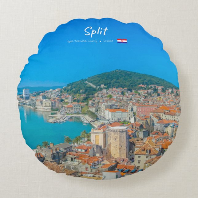 Split, Kroatien - Kuststad Rund Kudde (Framsidan)