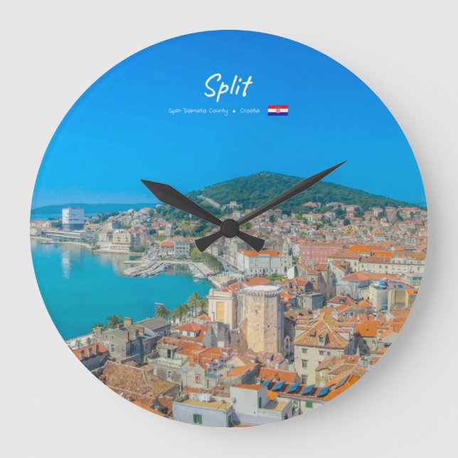Split, Kroatien - Kuststad Stor Klocka (Framsida)