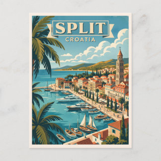 Split Kroatien Vintage Resa Vykort
