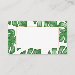 Split Löv Philodendron Sommar Bröllop Placeringskort
