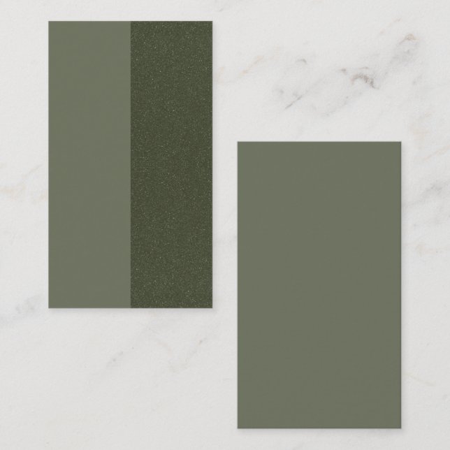 Split Moss Grönt Glitter-referenskort - Anpassa Rabattkort (Fram/baksida)