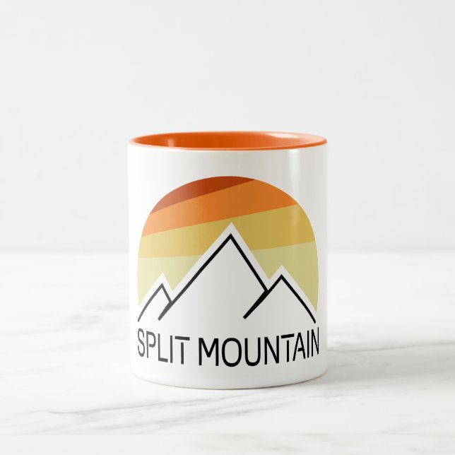 Split Mountain California Retro Två-Tonad Mugg (Center)