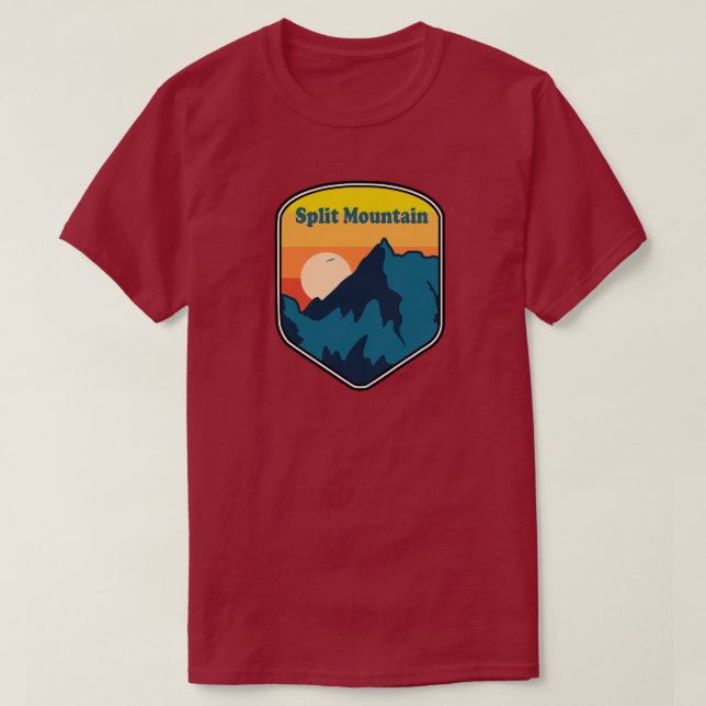 Split Mountain California Sunrise T Shirt (Design framsida)