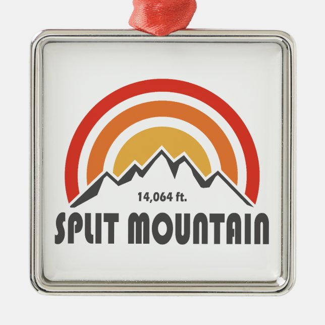 Split Mountain Kalifornien Julgransprydnad Metall (Framsidan)