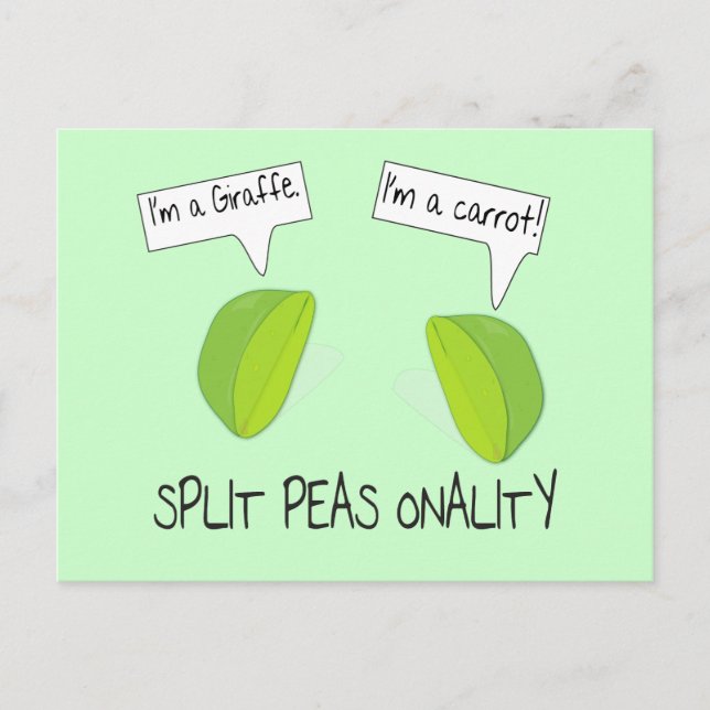 Split Peas onality-vykort Vykort (Framsida)