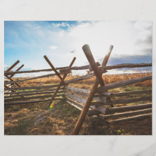 Split Rail Fence vid Gettysburg Reklamblad