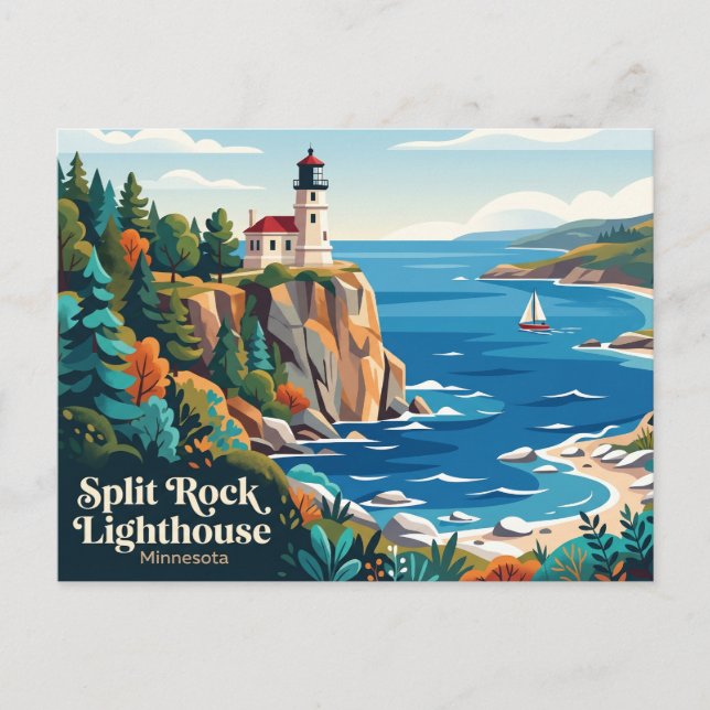 Split Rock Lighthouse State Park USA Vykort (Framsida)