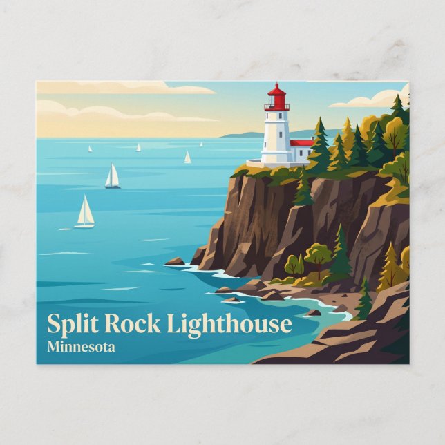 Split Rock Lighthouse State Park USA Vykort (Framsida)