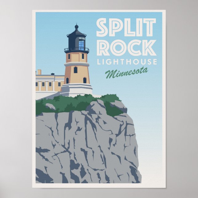 Split Sten fyr, Minnesota Poster (Framsidan)