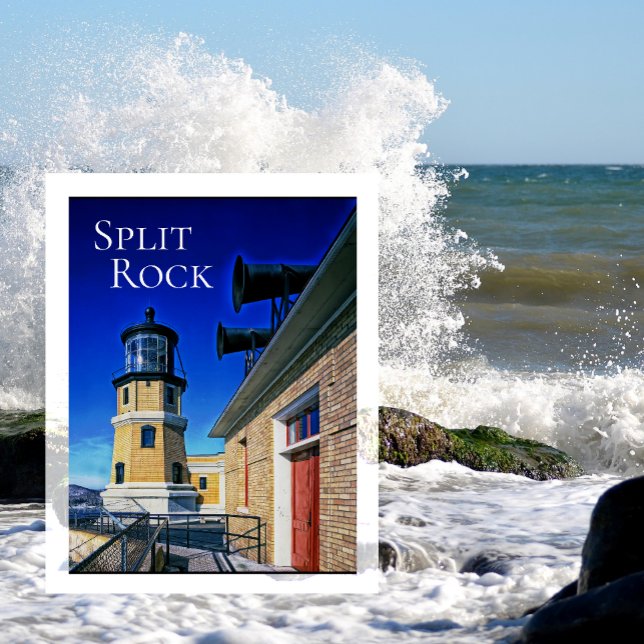 Split Sten fyr, North Shore, Sjö Superior Vykort (Skapare uppladdad)