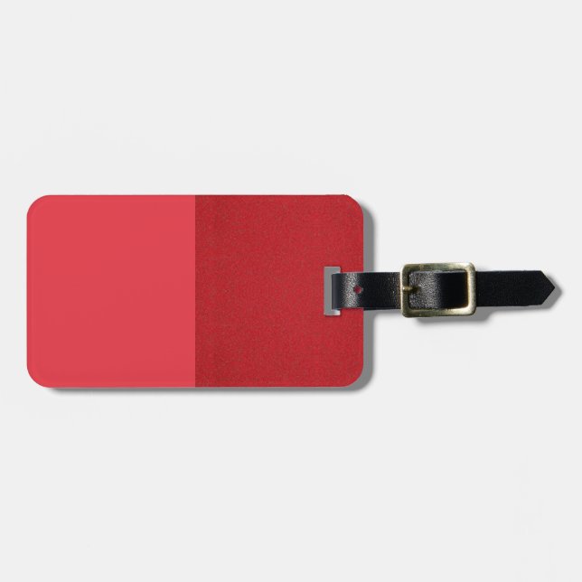 Split Tone Red Luggage Tag (projektionsyta + textu Bagagebricka (Horisontell Framsida)