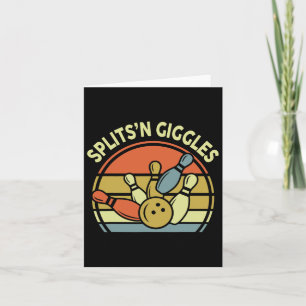 Splits n Giggles Bowling-shirt Vintage Funny Pappa Kort