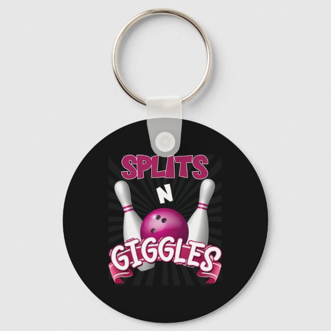 Splits n Giggles Funny Bowling Team Bowlareare Ipo Nyckelring (Framsida)