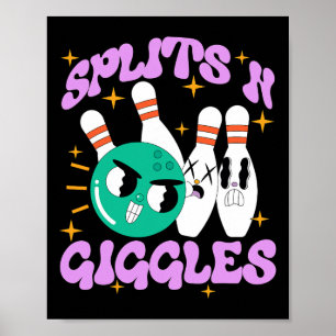 Splits n Giggles Funny Bowling Team Bowlareare Ipo Poster
