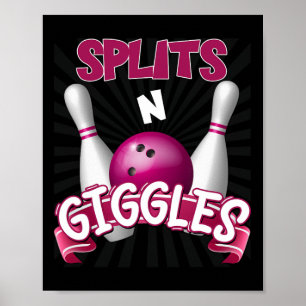 Splits n Giggles Funny Bowling Team Bowlareare Ipo Poster