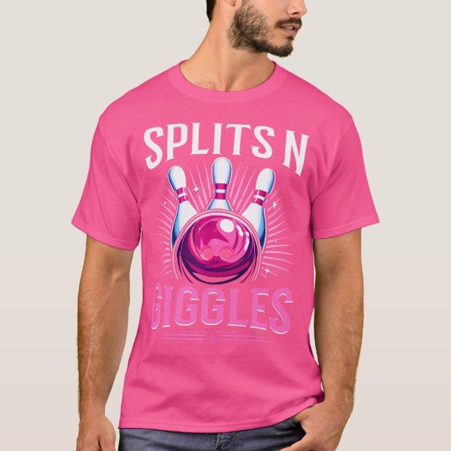 Splits 'N Giggles Funny Bowling Team Bowlareare Sp T Shirt (Framsida)