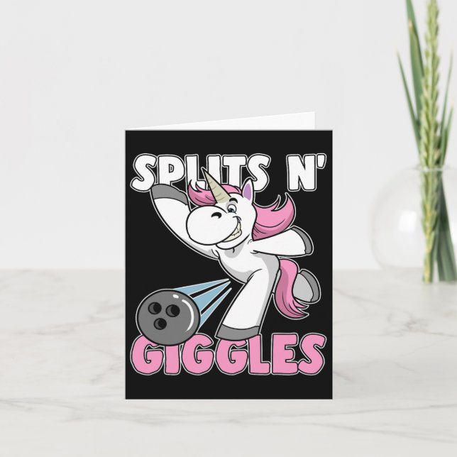 Splits N'Giggles Unicorn Bowling Bowlareare Kort (Framsida)