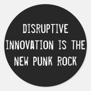 splittra innovation är den nya punk stenen runt klistermärke