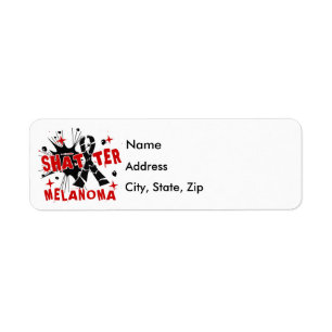 Splittra melanom returadress etikett