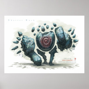 Splittra sten poster