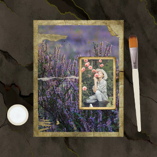 Splittrad Fält i Lavender Scrapbook Papper