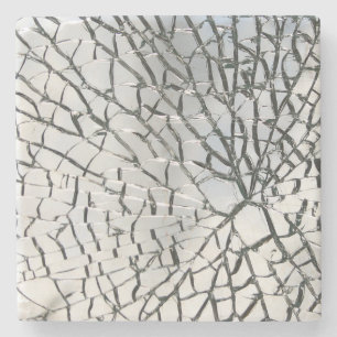 Splittrad glass struktur underlägg sten