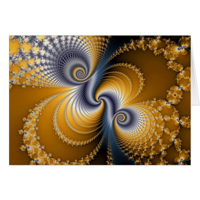 Splittring - Fractal konst Hälsningskort (Framsidan Horizontal)