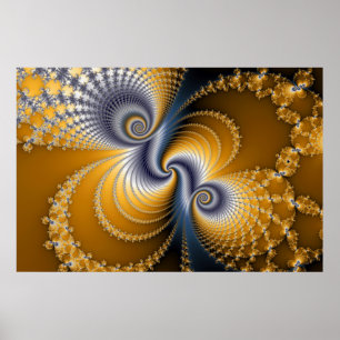 Splittring - Fractal konst Poster
