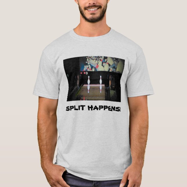 Splittring händer i bowling tee (Framsida)